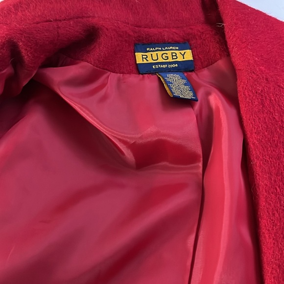 Ralph Lauren Rugby Retired Line Single Breasted Lamb Wool‎ - Alpaca Red Jacket S - Picture 10 of 11